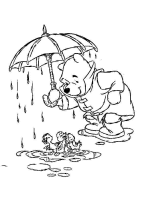 A coloring page of winnie the pooh